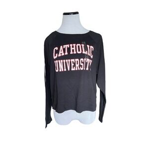Under Armour Catholic University Womens Long Sleeve T-Shirt Size M Black